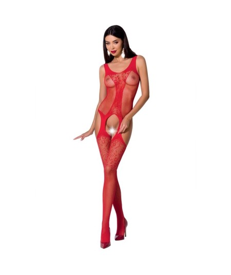 PASSION WOMAN BS072 BODYSTOCKING TALLA UNICA ROJO