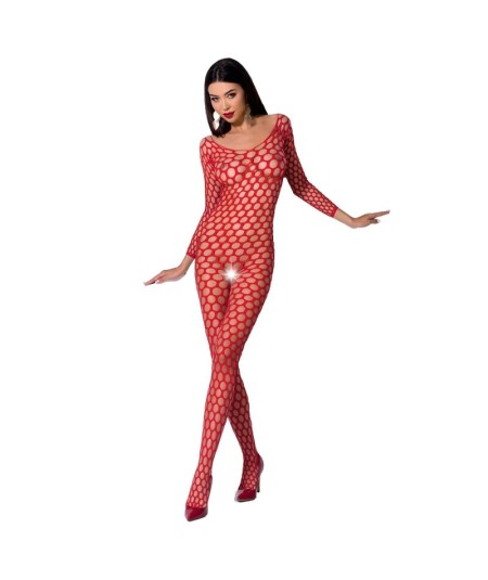 PASSION WOMAN BS077 BODYSTOCKING TALLA UNICA ROJO