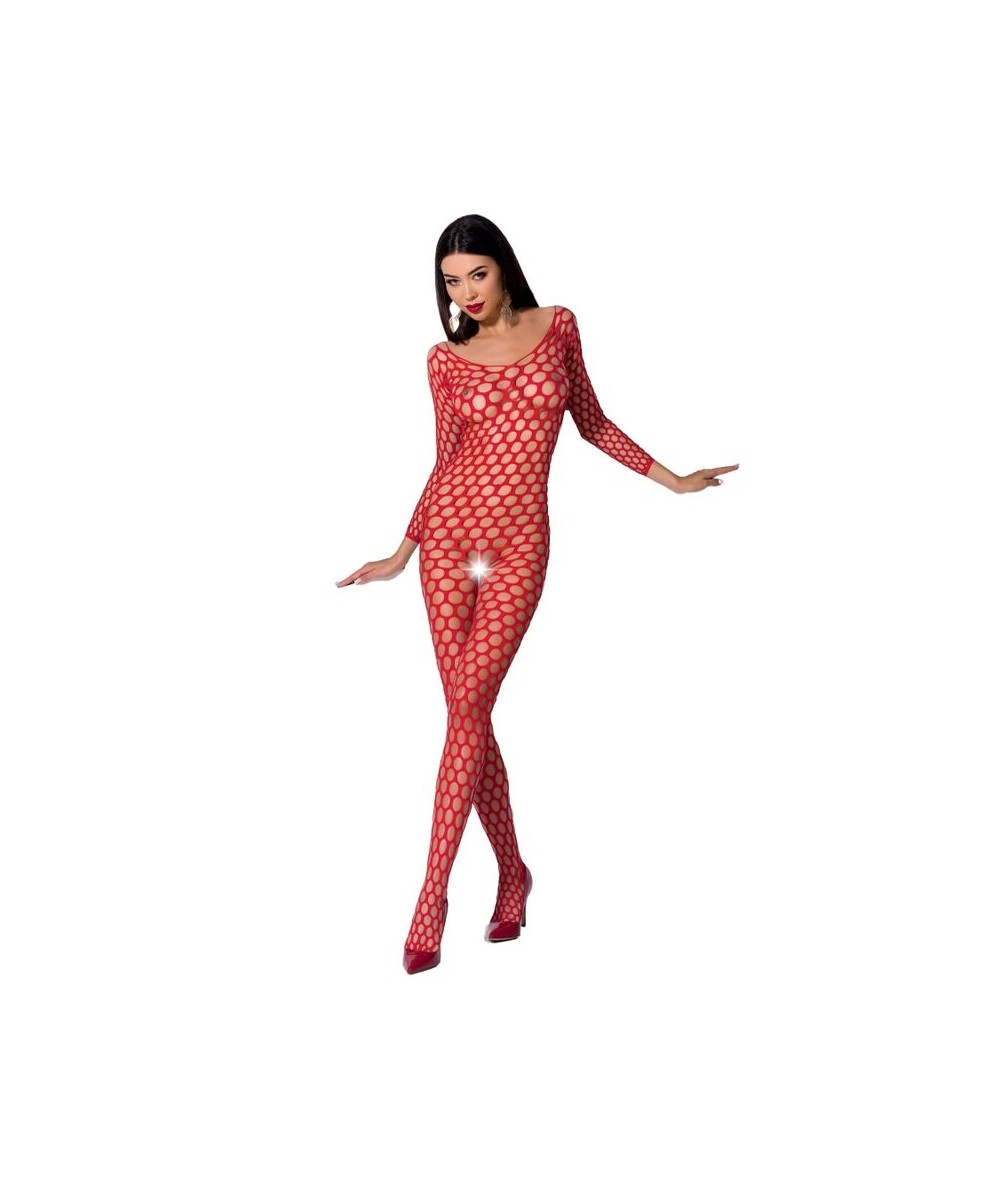 PASSION WOMAN BS077 BODYSTOCKING TALLA UNICA ROJO