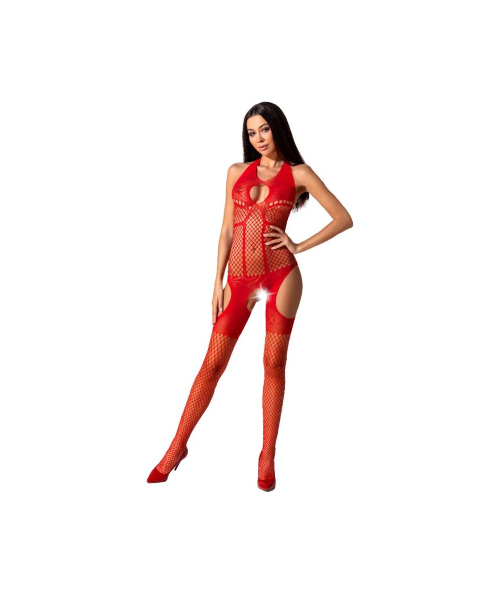 PASSION WOMAN BS079 BODYSTOCKING - ROJO TALLA UNICA