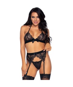 LEG AVENUE SET DE TRES PIEZAS TOP, LIGUERO Y TANGA M