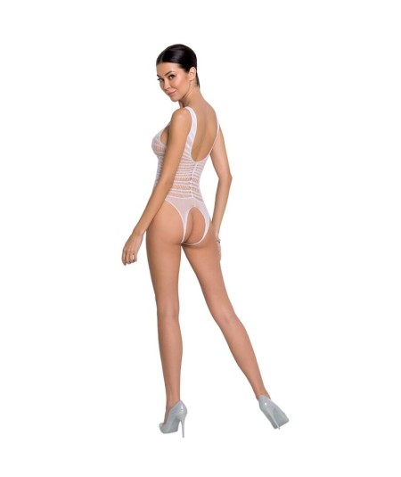 PASSION WOMAN BS086 BODYSTOCKING BLANCO TALLA UNICA