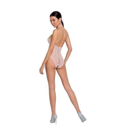 PASSION WOMAN BS087 BODYSTOCKING BLANCO TALLA UNICA