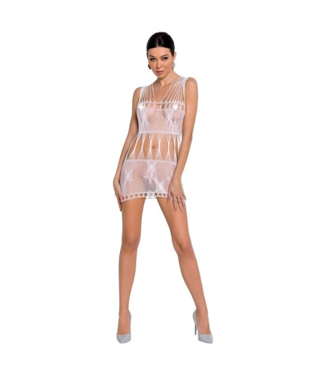 PASSION WOMAN BS090 BODYSTOCKING BLANCO TALLA UNICA