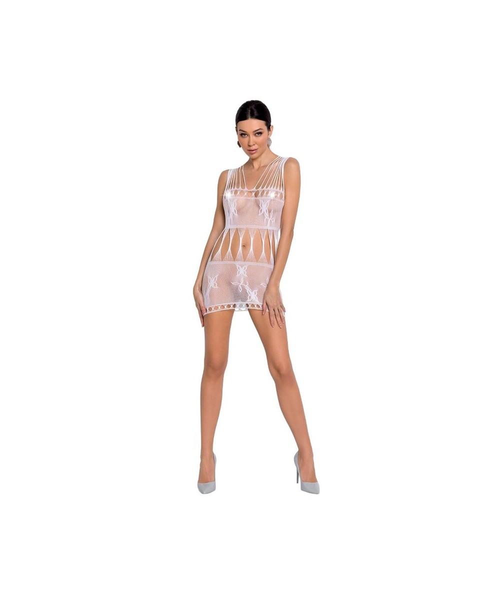 PASSION WOMAN BS090 BODYSTOCKING BLANCO TALLA UNICA