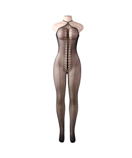 QUEEN LINGERIE BODYSTOCKING CUELLO HALTER S-L