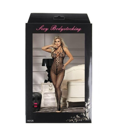 QUEEN LINGERING BODYSTOCKING CUELLO HALTER Y ESPALDA ABIERTA S-L