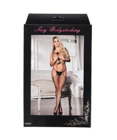 QUEEN LINGERIE BODYSTOCKING EN RED CON LAZOS S-L