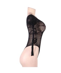 QUEEN LINGERIE LONG SLEEVE TEDDY S-L