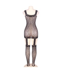 QUEEN LINGERIE BODYSTOCKING ESTILO LEOPARDO S-L