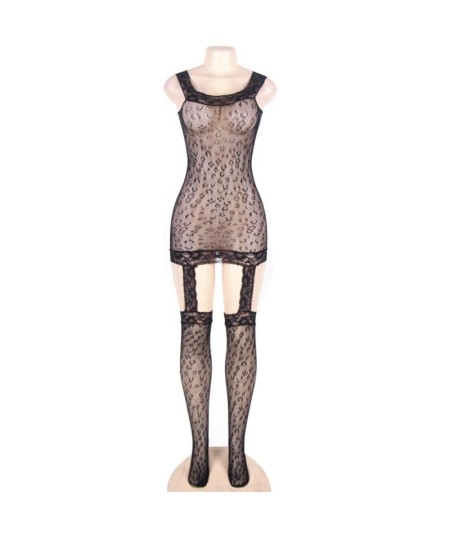 QUEEN LINGERIE BODYSTOCKING ESTILO LEOPARDO S-L