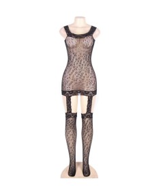 QUEEN LINGERIE BODYSTOCKING ESTILO LEOPARDO S-L