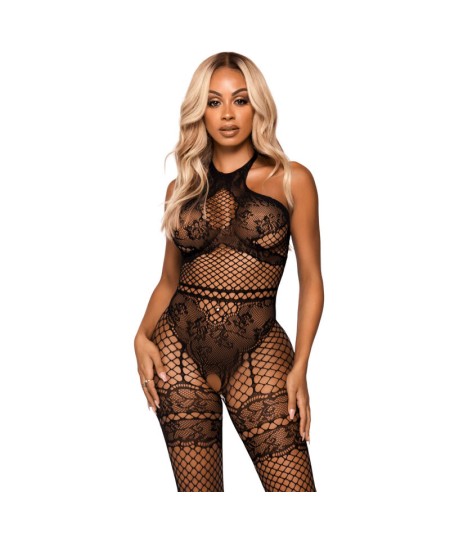 LEG AVENUE BODYSTOCKING CUELLO HALTER TALLA UNICA - NEGRO