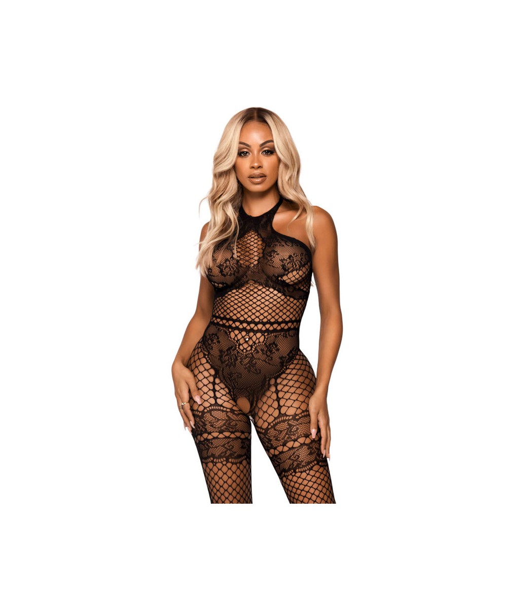 LEG AVENUE BODYSTOCKING CUELLO HALTER TALLA UNICA - NEGRO