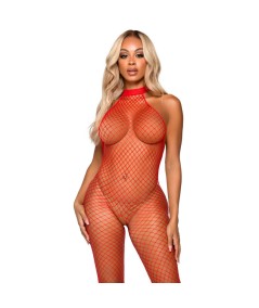 LEG AVENUE BODYSTOCKING CUELLO RACER TALLA UNICA - ROJO