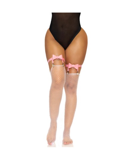 LEG AVENUE LIGUERO ALTO DE CUERO VEGANO TALLA ÚNICA - ROSA