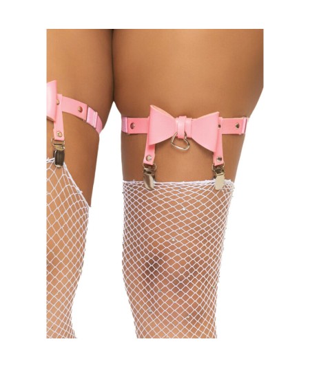 LEG AVENUE LIGUERO ALTO DE CUERO VEGANO TALLA ÚNICA - ROSA