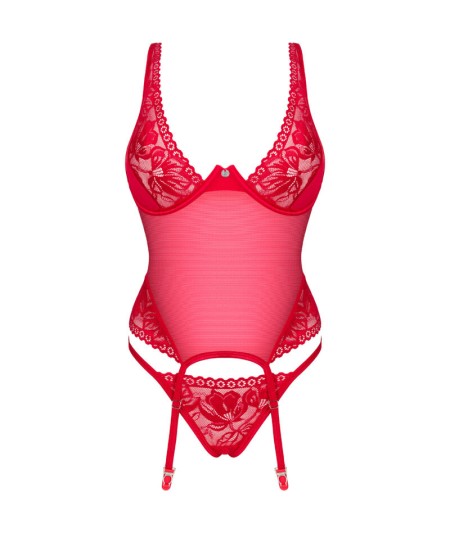 OBSESSIVE - LACELOVE CORSET ROJO XS/S