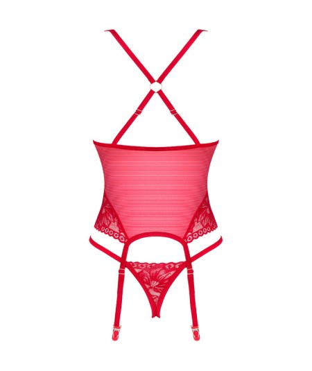 OBSESSIVE - LACELOVE CORSET ROJO XS/S