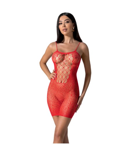 PASSION - BS096 BODYSTOCKING ROJO TALLA UNICA