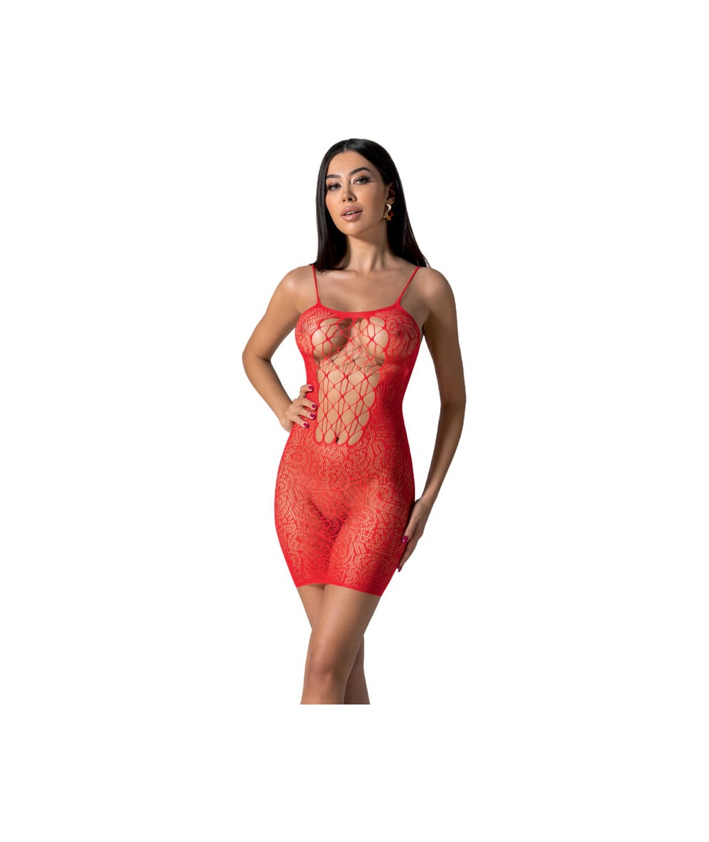 PASSION - BS096 BODYSTOCKING ROJO TALLA UNICA