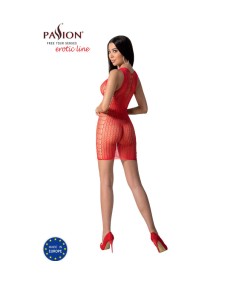 PASSION - BS097 BODYSTOCKING ROJO TALLA UNICA