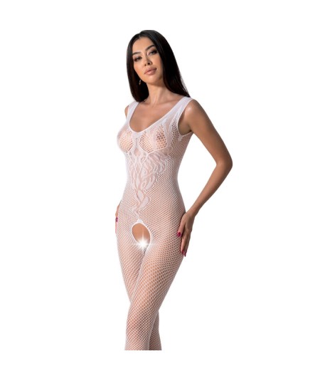 PASSION - BS098 BODYSTOCKING BLANCO TALLA UNICA