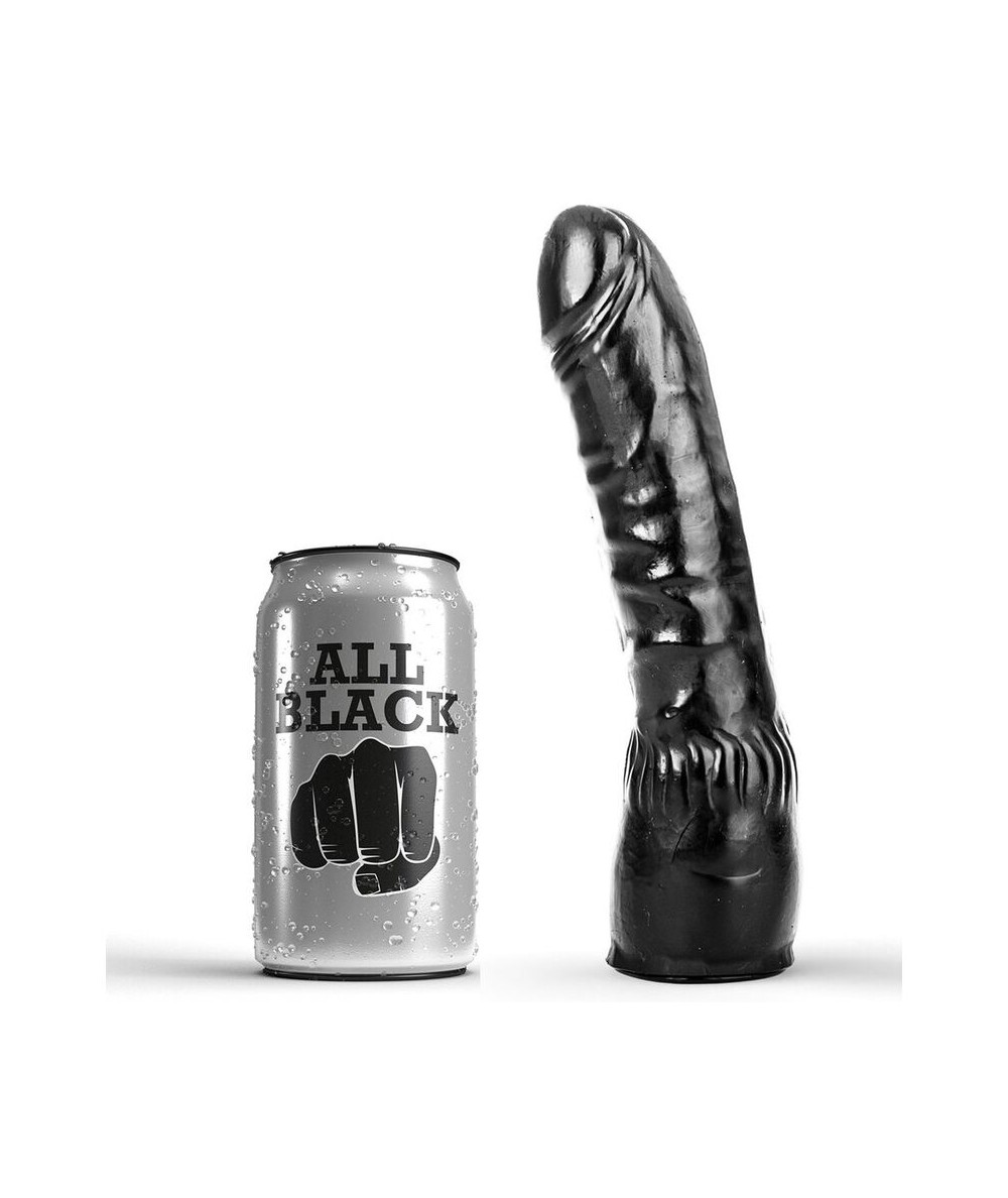 ALL BLACK - DILDO NEGRO REALISTICO 20 CM