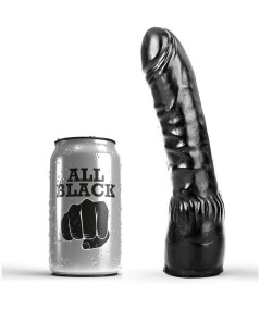 ALL BLACK - DILDO NEGRO REALISTICO 20 CM