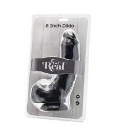 GET REAL - DILDO 20,5 CM CON TESTICULOS NEGRO