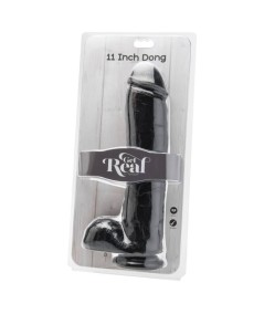 GET REAL - DILDO 28 CM CON TESTICULOS NEGRO