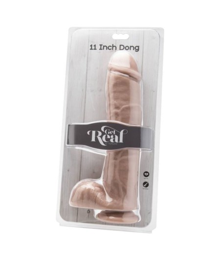 GET REAL - DILDO 28 CM CON TESTICULOS NATURAL