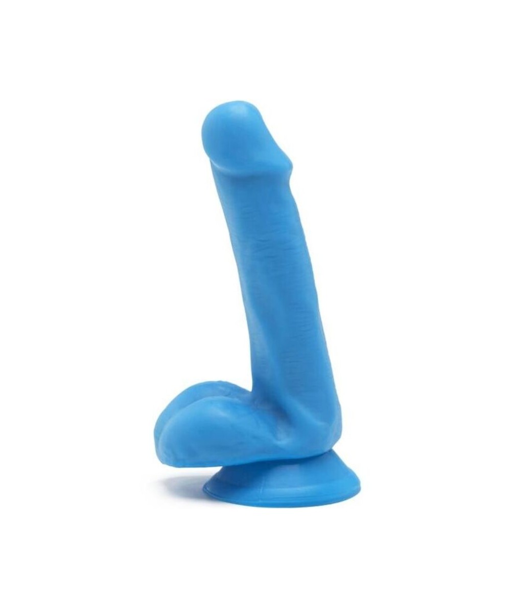 GET REAL - HAPPY DICKS DILDO 12 CM CON TESTICULOS AZUL