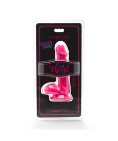 GET REAL - HAPPY DICKS DILDO 12 CM CON TESTICULOS ROSA