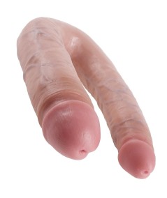 KING COCK DILDO DOBLE PENETRACIÓN 17.8 CM NATURAL