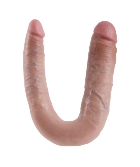 KING COCK DILDO DOBLE PENETRACIÓN 17.8 CM NATURAL