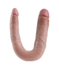 KING COCK DILDO DOBLE PENETRACIÓN 17.8 CM NATURAL