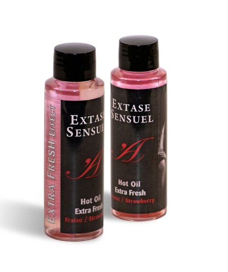 EXTASE SENSUEL ACEITE DE MASAJE EFECTO EXTRA FRESH FRESA 100ML