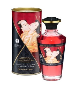 SHUNGA ACEITE MASAJE EFECTO CALOR FRESAS Y CAVA 100 ML