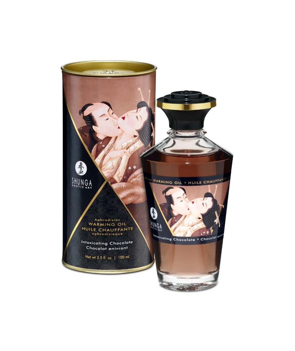 SHUNGA ACEITE MASAJE EFECTO CALOR SABOR INTENSO CHOCOLATE 100 ML