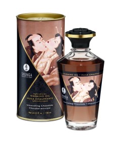 SHUNGA ACEITE MASAJE EFECTO CALOR SABOR INTENSO CHOCOLATE 100 ML