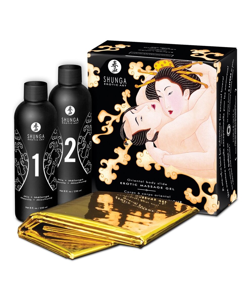 SHUNGA GEL DE MASAJE EROTICO CUERPO A CUERPO ORIENTAL MELON MANGO