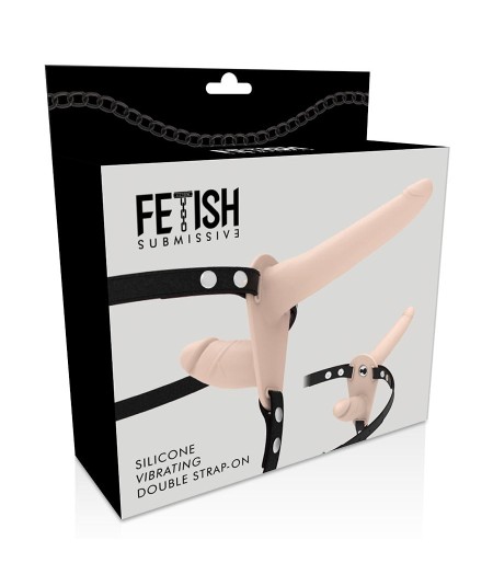 FETISH SUBMISSIVE ARNÉS DOBLE PENETRACIÓN VIBRADOR FLESH UP