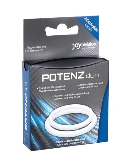 POTENZ DUO ANILLOS PARA PENE BLANCO - M