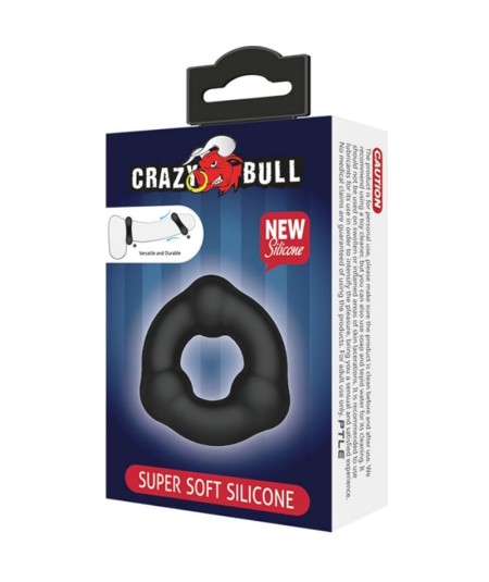 CRAZY BULL - ANILLO SILICONA SUPER SUAVE CON NODULOS