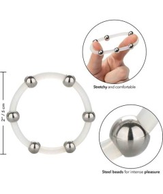 CALEX ANILLO DE SILICONA CON CUENTAS DE ACERO TALLA XL