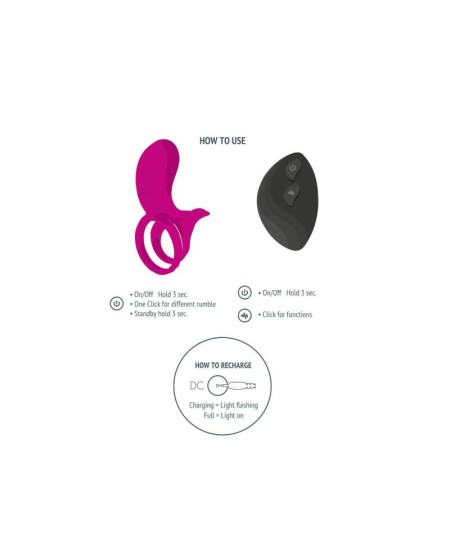 XOCOON - ANILLO VIBRADOR PARA PAREJAS FUCSIA