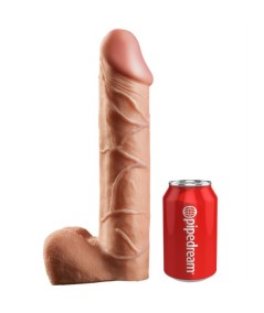 STRAP-ON CON DILDO HUECO 30.5 CM Y TIRANTES COLOR CARNE