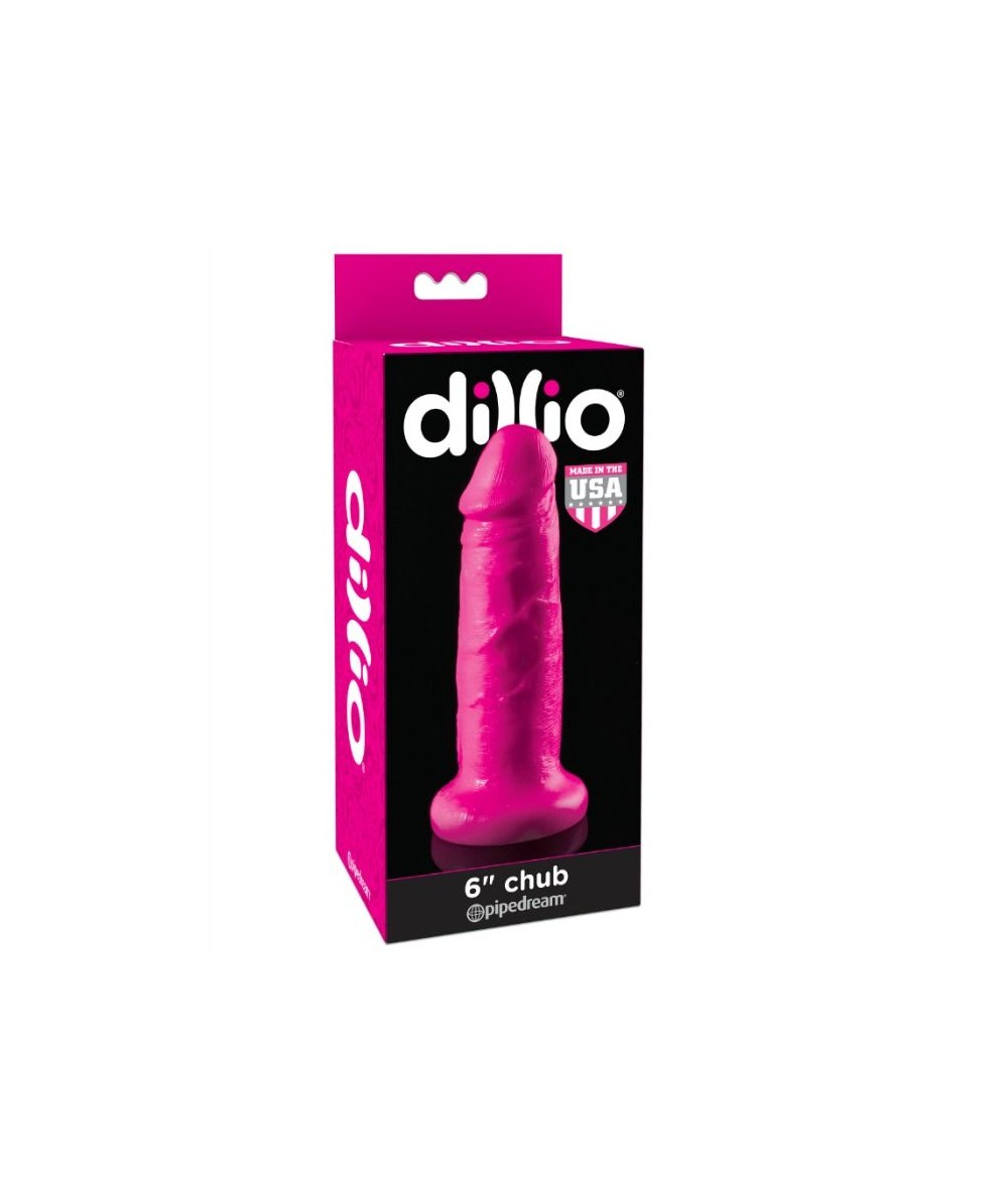 DILLIO DILDO CON VENTOSA CHUB 15.2 CM ROSA