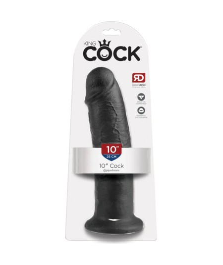 KING COCK 10" PENE NEGRO 25 CM